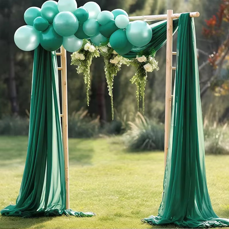 6 to 10 Meters Wedding Sheer Arch Decor Drapes Chiffon Fabric Draping Curtain Drapery Party Supplies Hanging Decoration