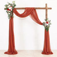 6 to 10 Meters Wedding Sheer Arch Decor Drapes Chiffon Fabric Draping Curtain Drapery Party Supplies Hanging Decoration