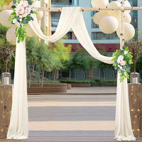 6 to 10 Meters Wedding Sheer Arch Decor Drapes Chiffon Fabric Draping Curtain Drapery Party Supplies Hanging Decoration