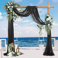 6 to 10 Meters Wedding Sheer Arch Decor Drapes Chiffon Fabric Draping Curtain Drapery Party Supplies Hanging Decoration