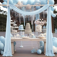 6 to 10 Meters Wedding Sheer Arch Decor Drapes Chiffon Fabric Draping Curtain Drapery Party Supplies Hanging Decoration