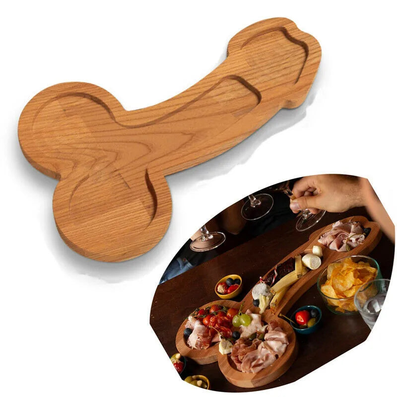 Funny Adult Wood-Themed Charcuterie Serving Tray