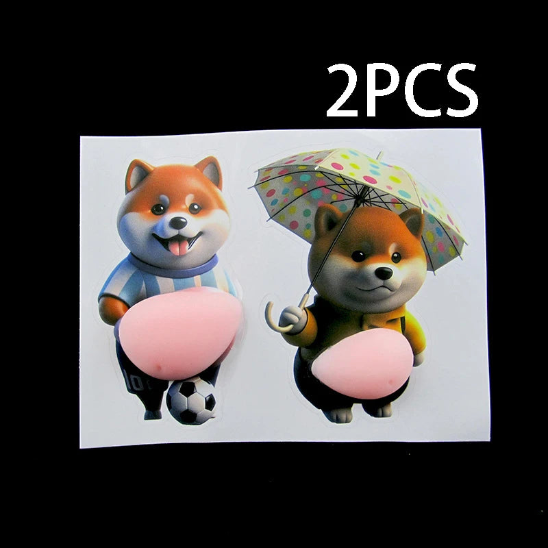 Cute 3D Shiba Inu Self Adhesive Decor