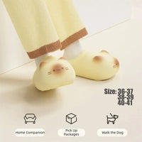 Cozy cat paw plush slippers