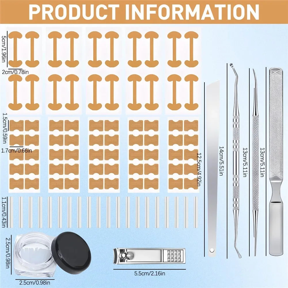 At Home Ingrown Toenail Corrector Strips Pedicure Kit
