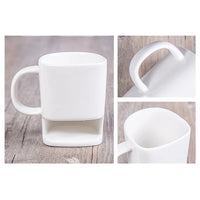 Coffee Mug with Built-In Biscuit Holder