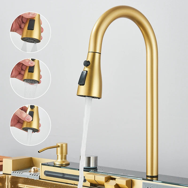 Modular Modern Multi-Layer Workstation Kitchen Sink