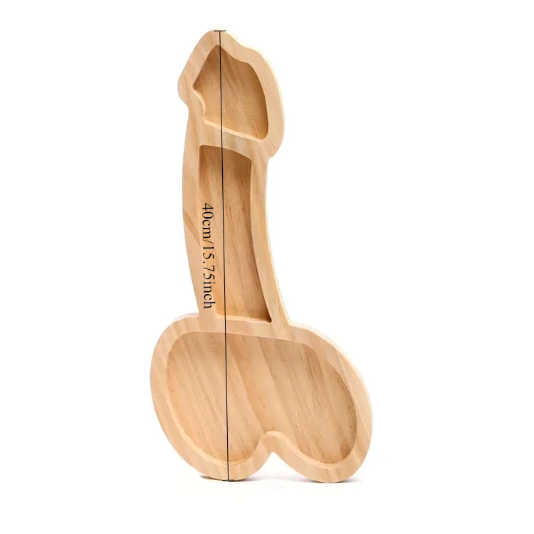 Funny Adult Wood-Themed Charcuterie Serving Tray