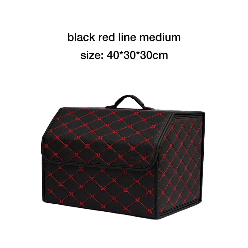 Folding Leather Car Trunk Organizer