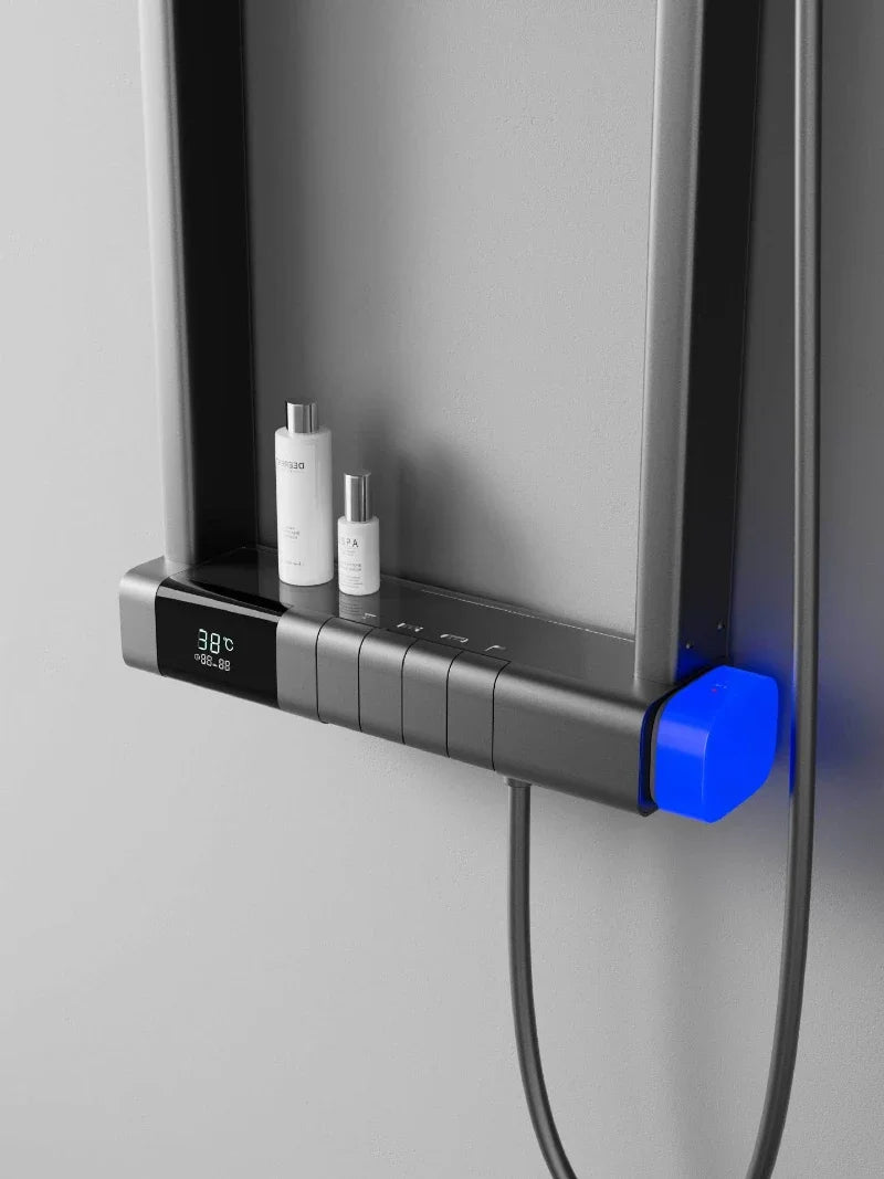 LED Thermostatic Piano-Key Shower Set – 4 Modes