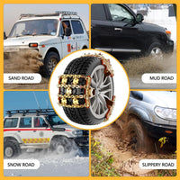 Emergency Snow Tire Chains – Universal Anti-Skid Grip