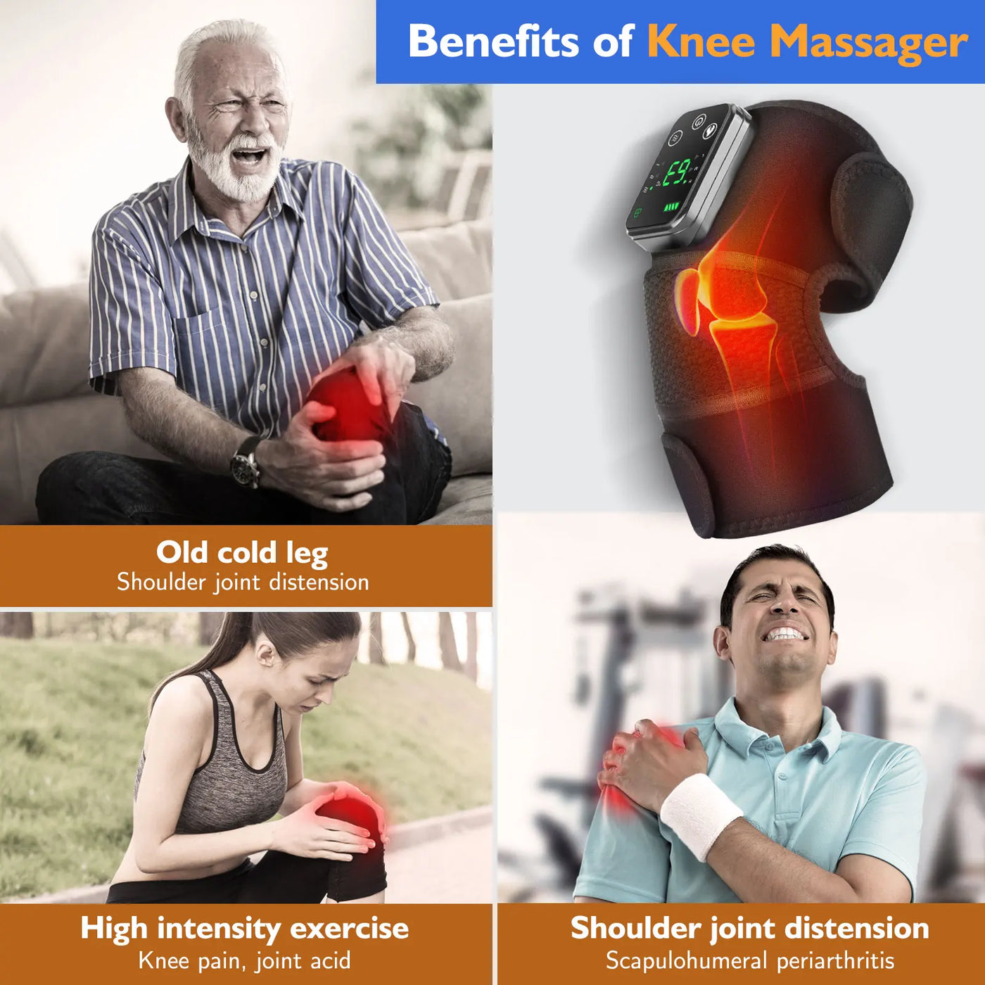 3-in-1 Heated Joint Massager - Instant Pain Relief
