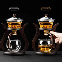Semi-Automatic Glass Teapot with Integrated Infuser