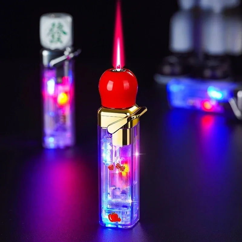 Rotating Dice LED Jet Flame Lighter - Windproof