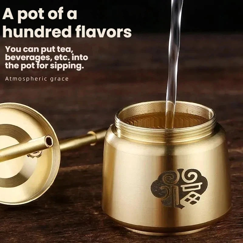 Artisan Brass Pipe Incense Burner Desk Decor