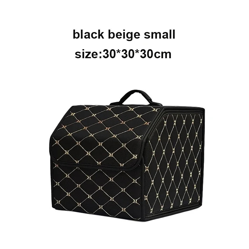 Folding Leather Car Trunk Organizer