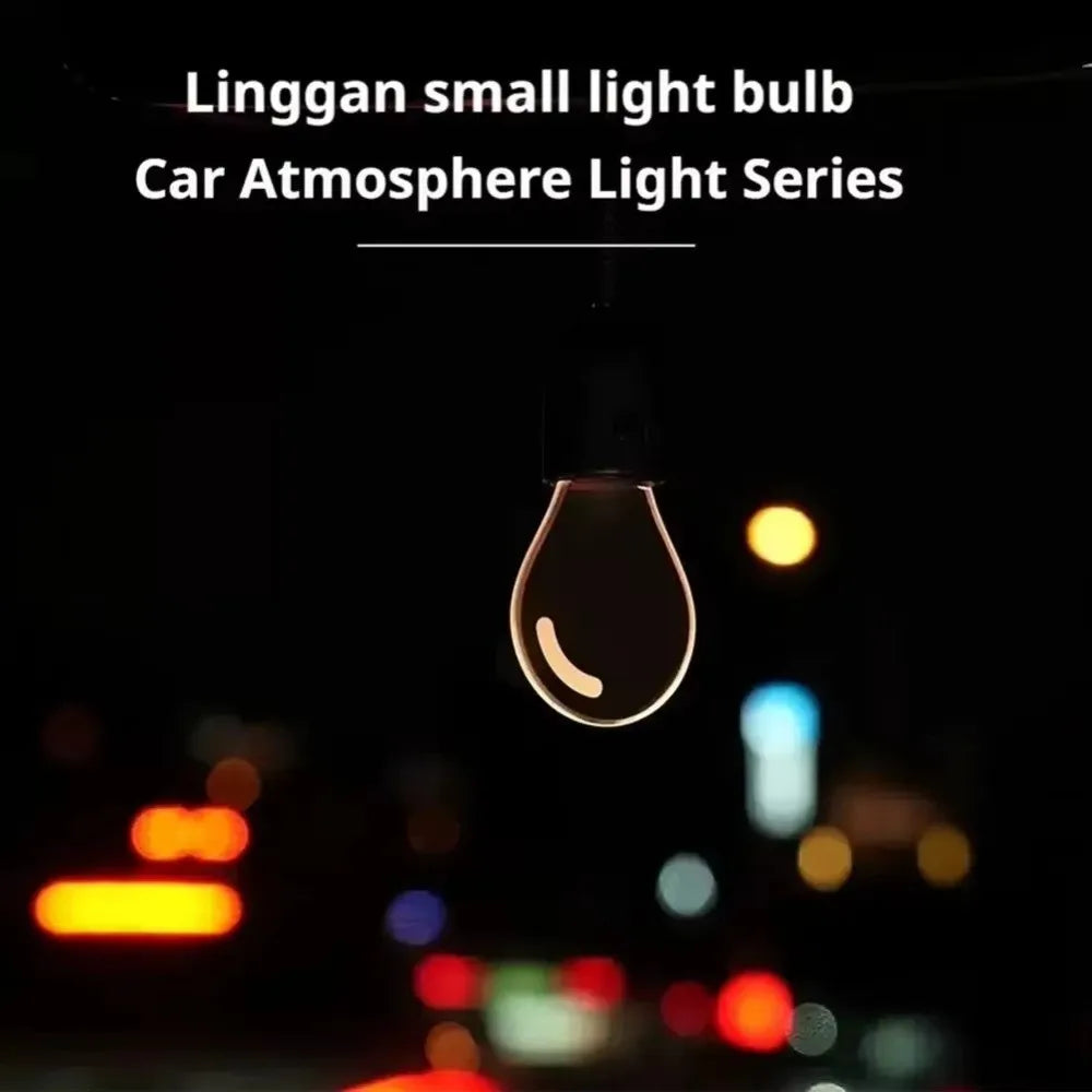Mini Glass Ambient Light Bulb Car Ornament