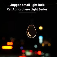 Mini Glass Ambient Light Bulb Car Ornament