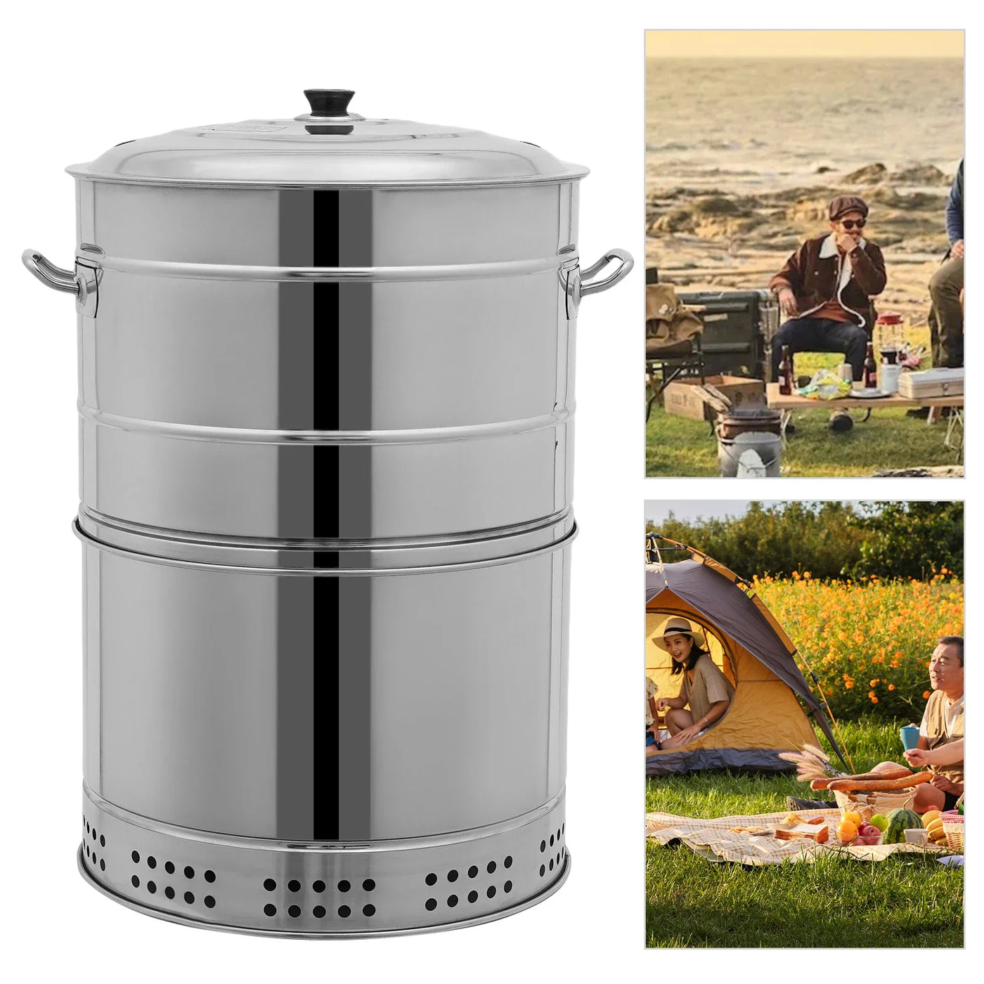 Portable Smokeless Stainless Steel BBQ