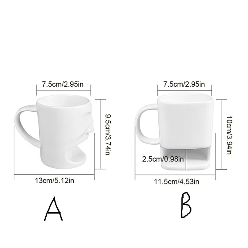 Coffee Mug with Built-In Biscuit Holder