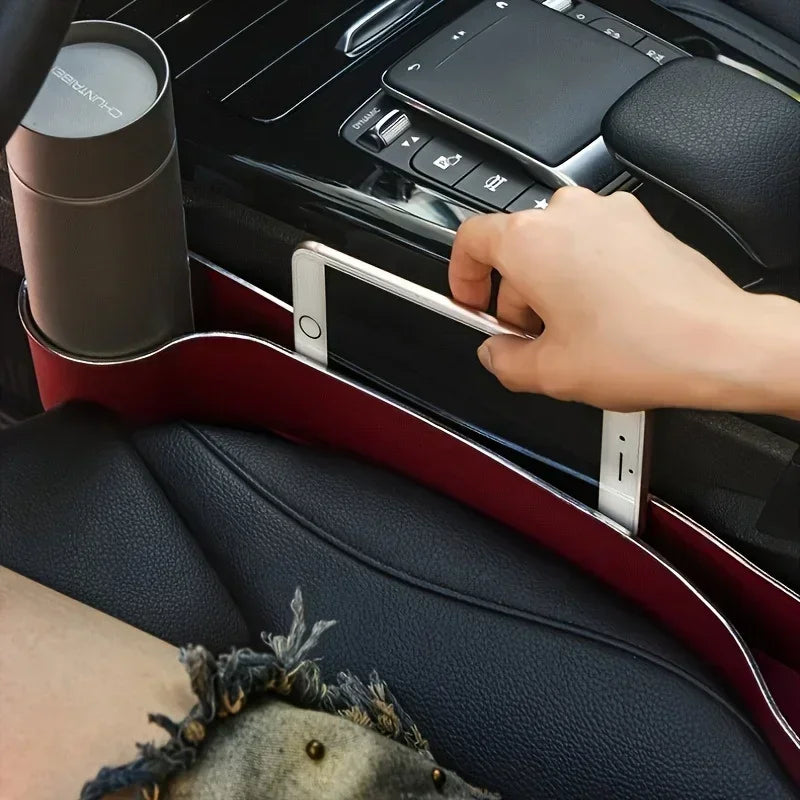 Car Seat Gap Filler Organizer – 2 Pack with Cup Holder