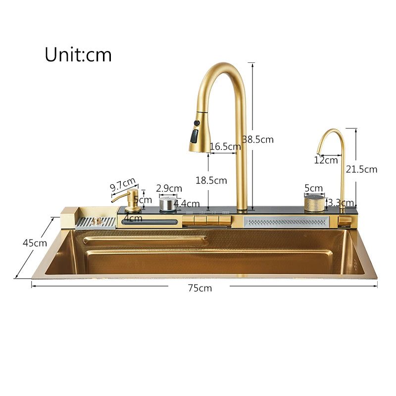 Modular Modern Multi-Layer Workstation Kitchen Sink