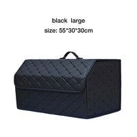 Folding Leather Car Trunk Organizer