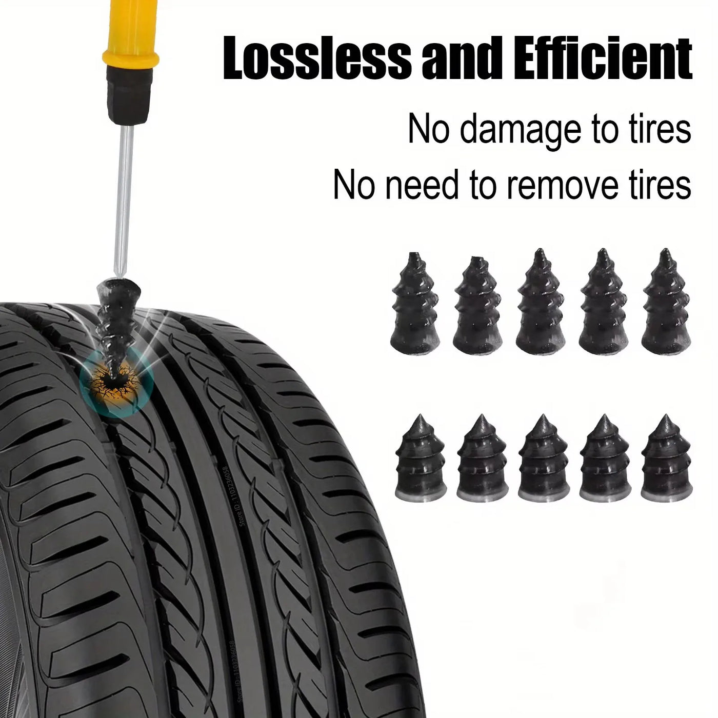 Complete Tire Repair Plug Kit with Case