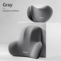 Memory Foam Car Neck & Lumbar Support Pillow