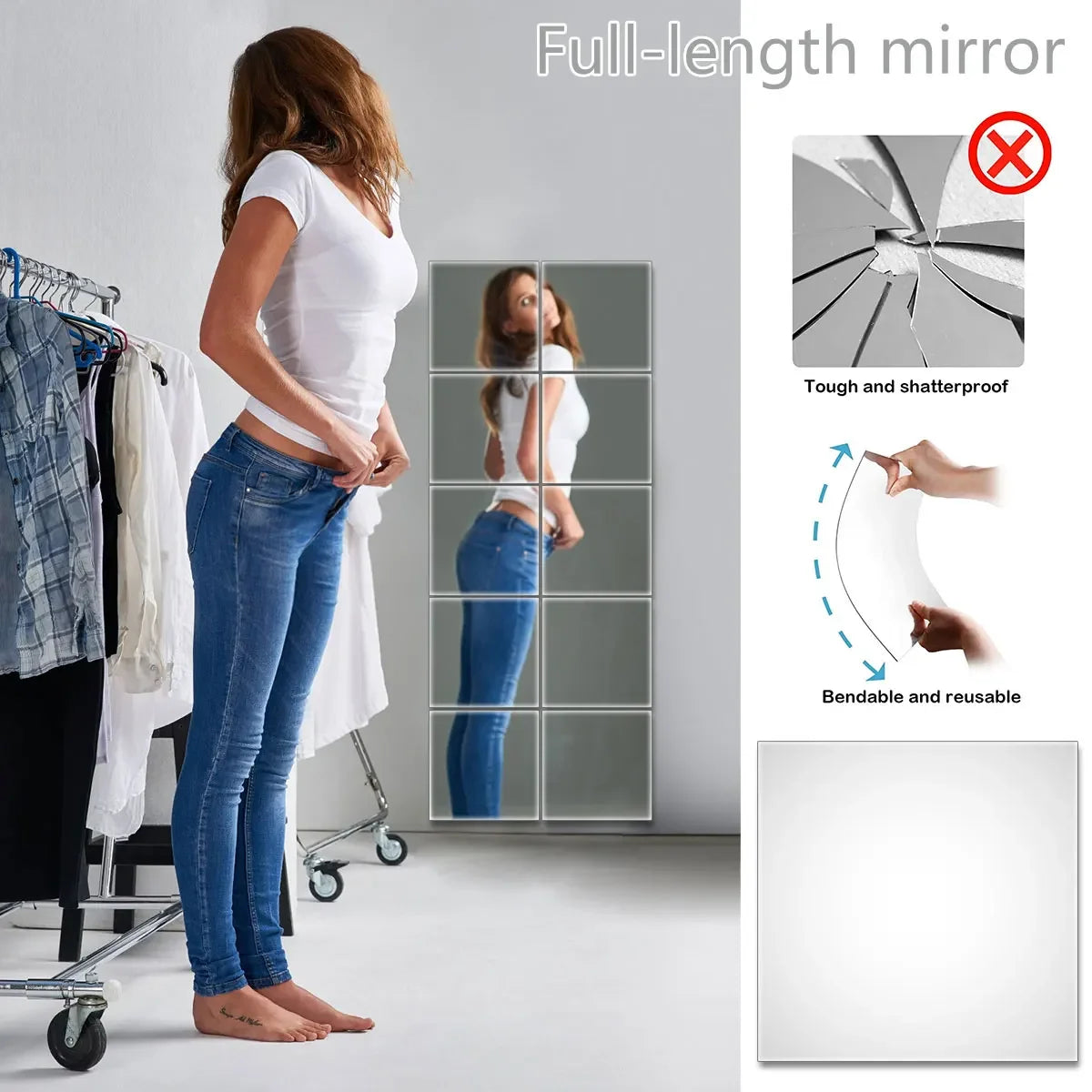 3D Acrylic Mirror Wall Stickers - Stylish Home Decor