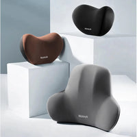 Memory Foam Car Neck & Lumbar Support Pillow