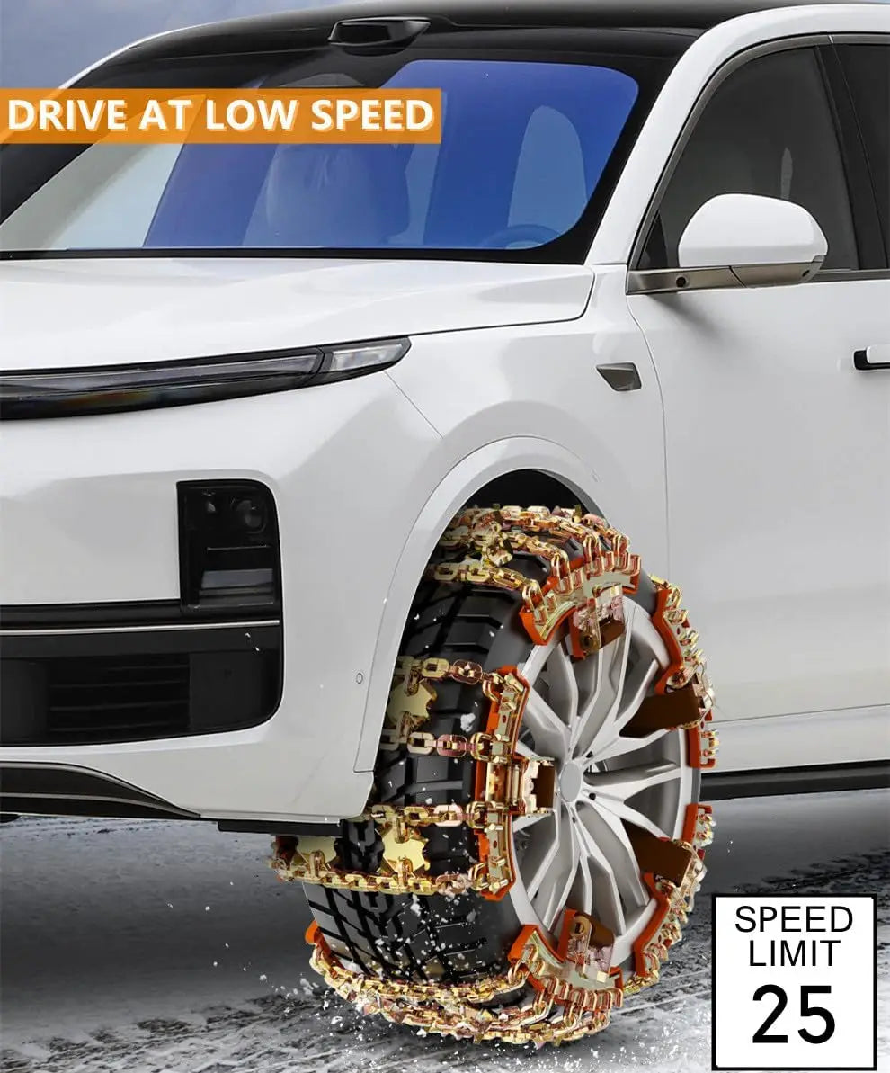 Emergency Snow Tire Chains – Universal Anti-Skid Grip