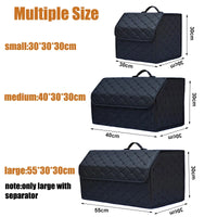 Folding Leather Car Trunk Organizer