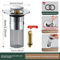 Universal Pop-Up Anti-Clog Sink Drain Filter