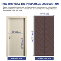 Magnetic Thermal Door Curtain Draft & Noise Blocker