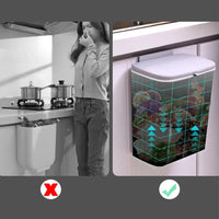 Space-Saving Wall-Mounted Smart Lid Trash Bin