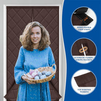 Magnetic Thermal Door Curtain Draft & Noise Blocker