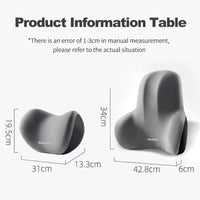 Memory Foam Car Neck & Lumbar Support Pillow