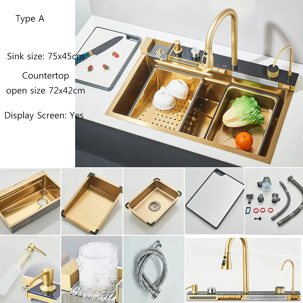 Modular Modern Multi-Layer Workstation Kitchen Sink