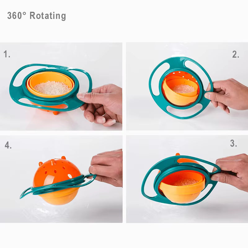 360° Rotating Baby Bowl for Less-Mess Meals