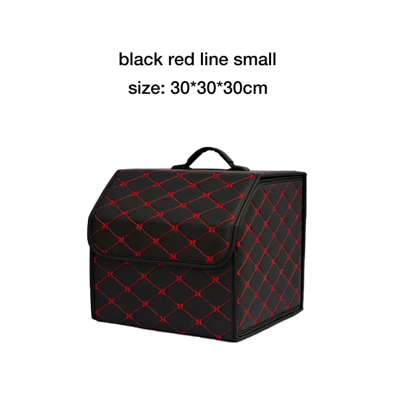 Folding Leather Car Trunk Organizer