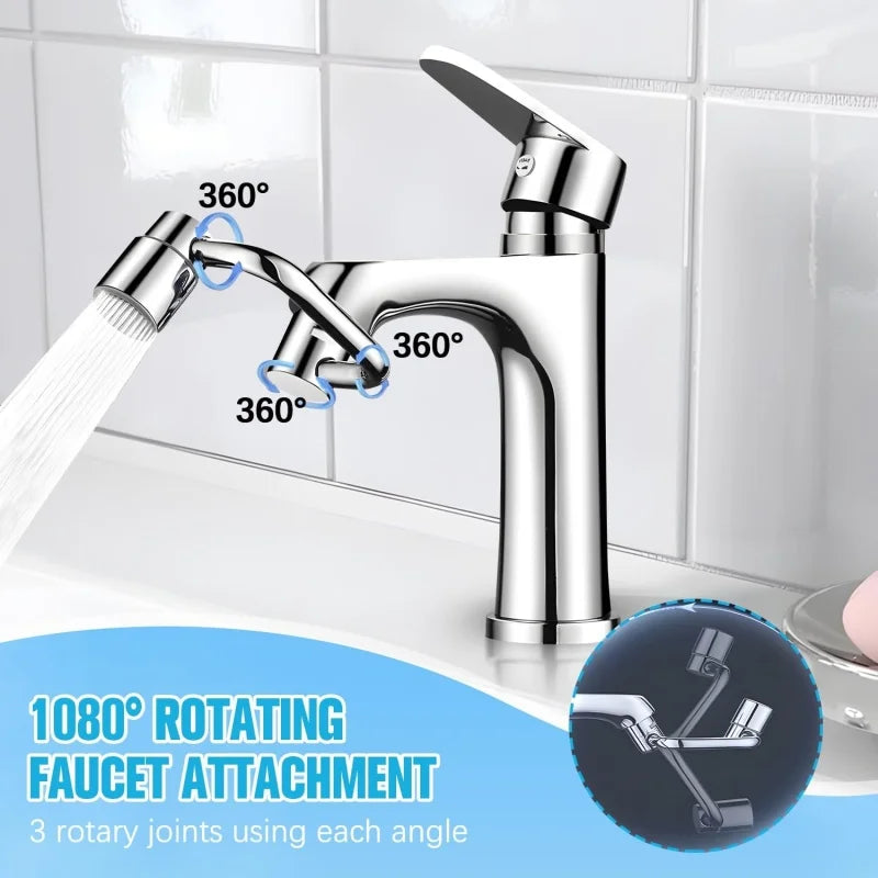 Universal 1080° Faucet Extender with Dual Water Mode