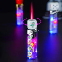 Rotating Dice LED Jet Flame Lighter - Windproof
