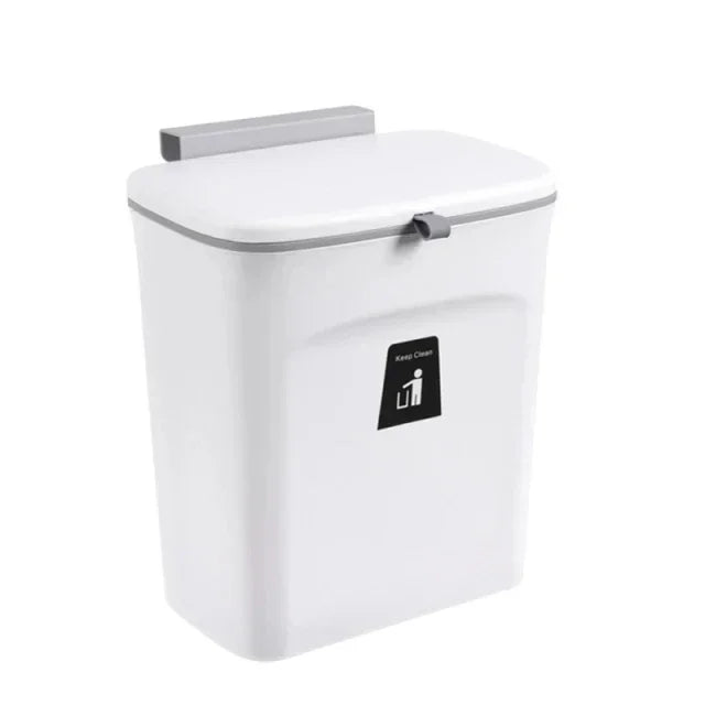 Space-Saving Wall-Mounted Smart Lid Trash Bin