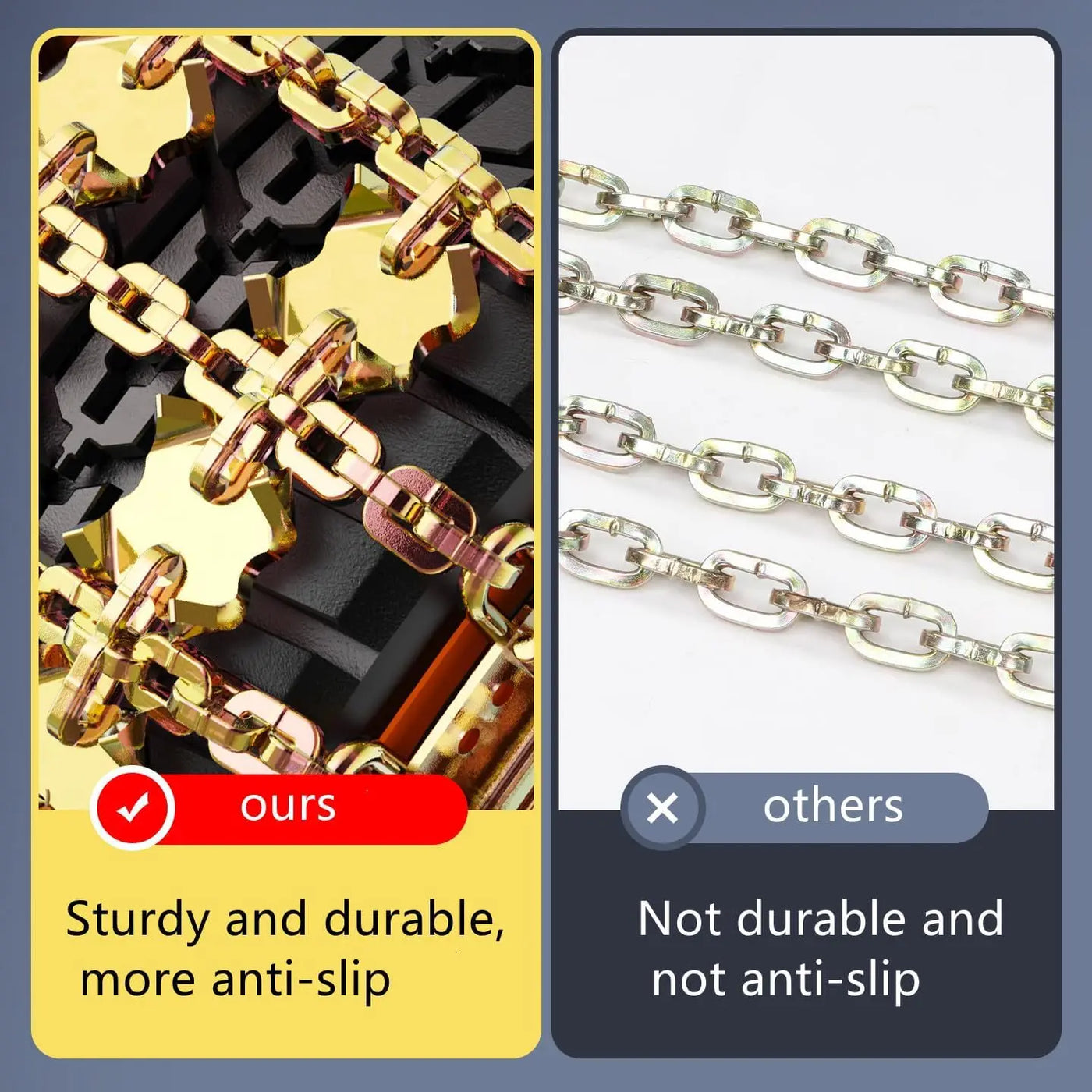 Emergency Snow Tire Chains – Universal Anti-Skid Grip