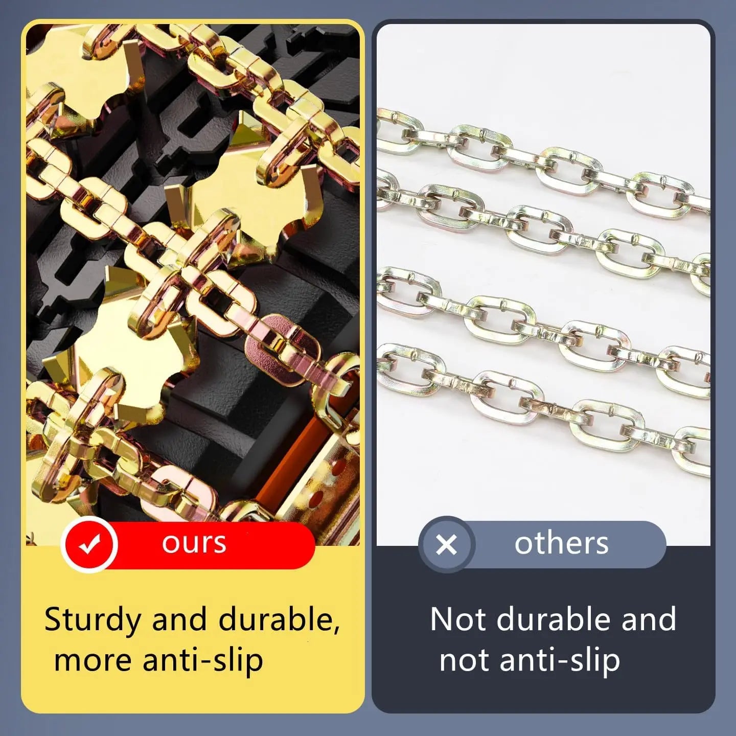 Emergency Snow Tire Chains – Universal Anti-Skid Grip