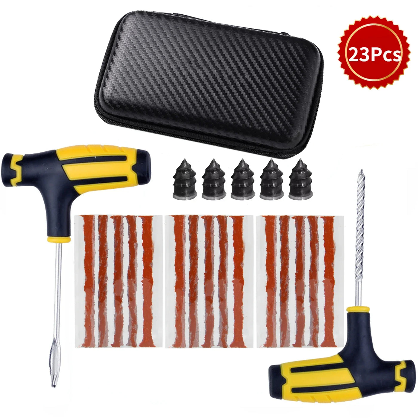 Complete Tire Repair Plug Kit with Case