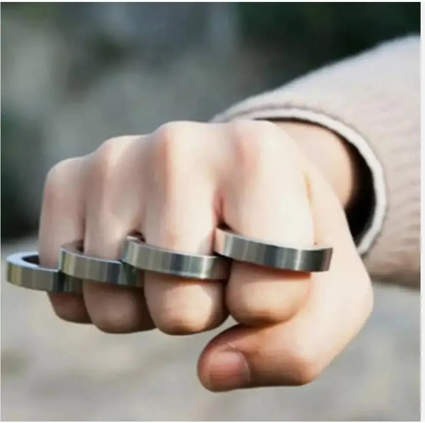 4x Stainless Steel Hiking Defense Rotatable Folding Ring Buckle