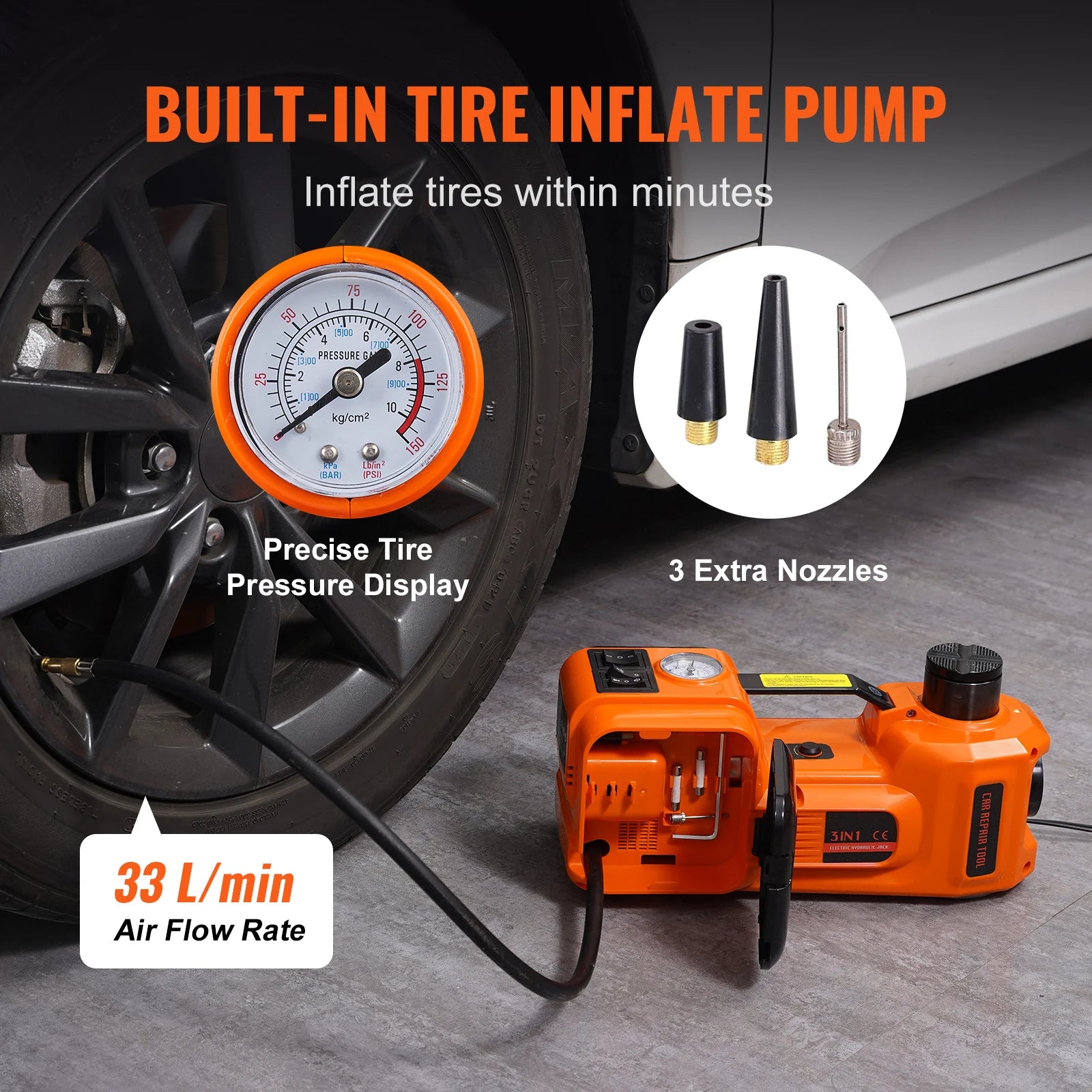 Smart Car Jack Kit – Lift, Inflate & Repair Anywhere