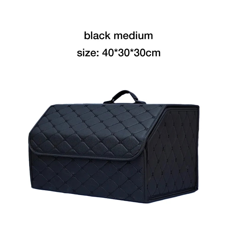 Folding Leather Car Trunk Organizer
